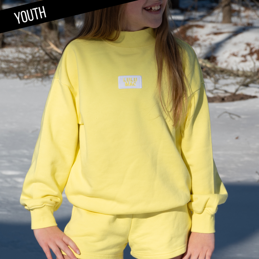 KD-TP-1001 KID LONGSLEEVE TERRY CLOTH TOP-YELLOW
