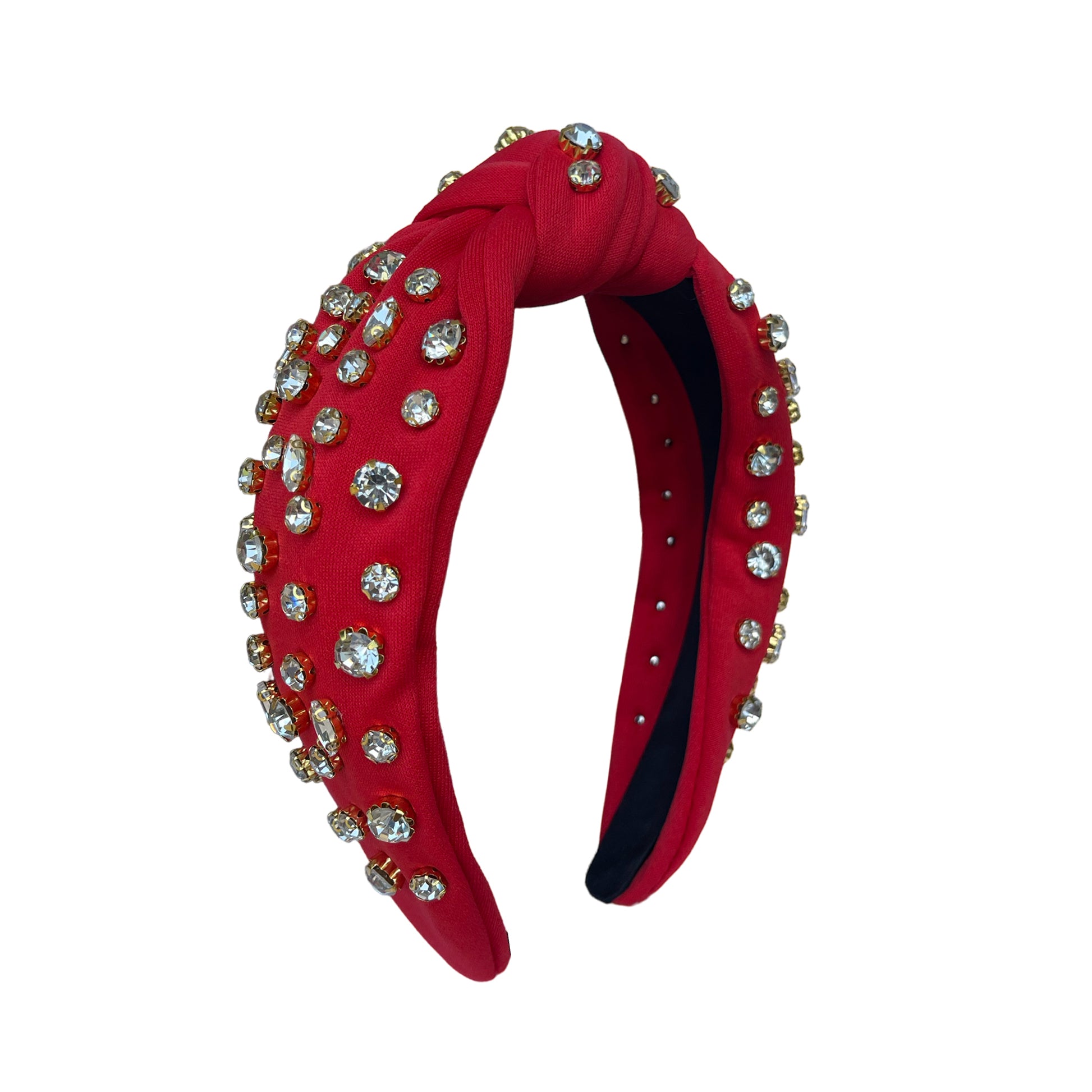 HB-9213 Clear Top Knot Headband Red