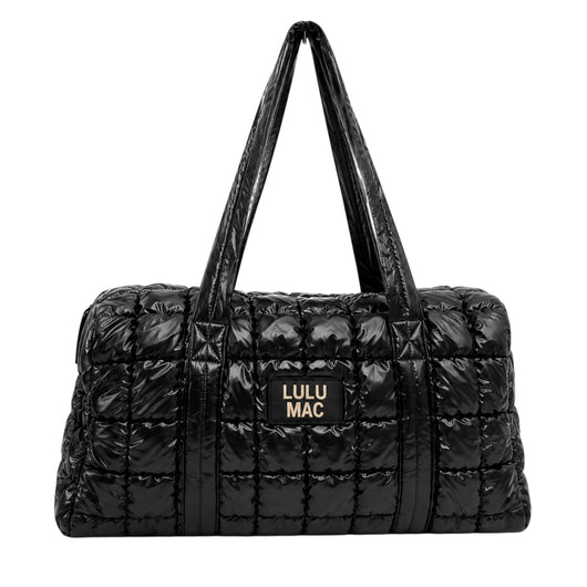 LM-MP-2812 PUFFER METALLIC DUFFLE BAG - MATTE BLACK