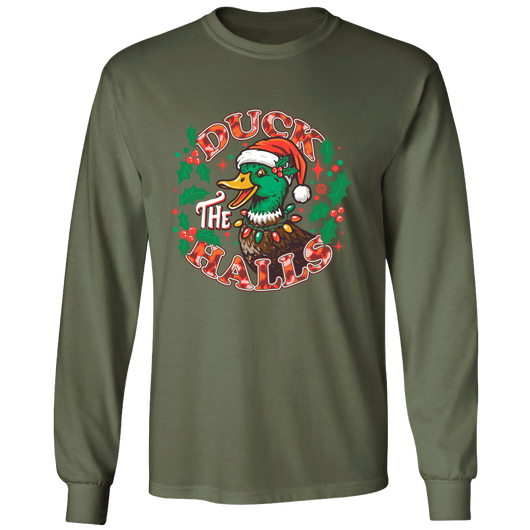 GGO-2808 Duck Halls L/S  -  Military Green