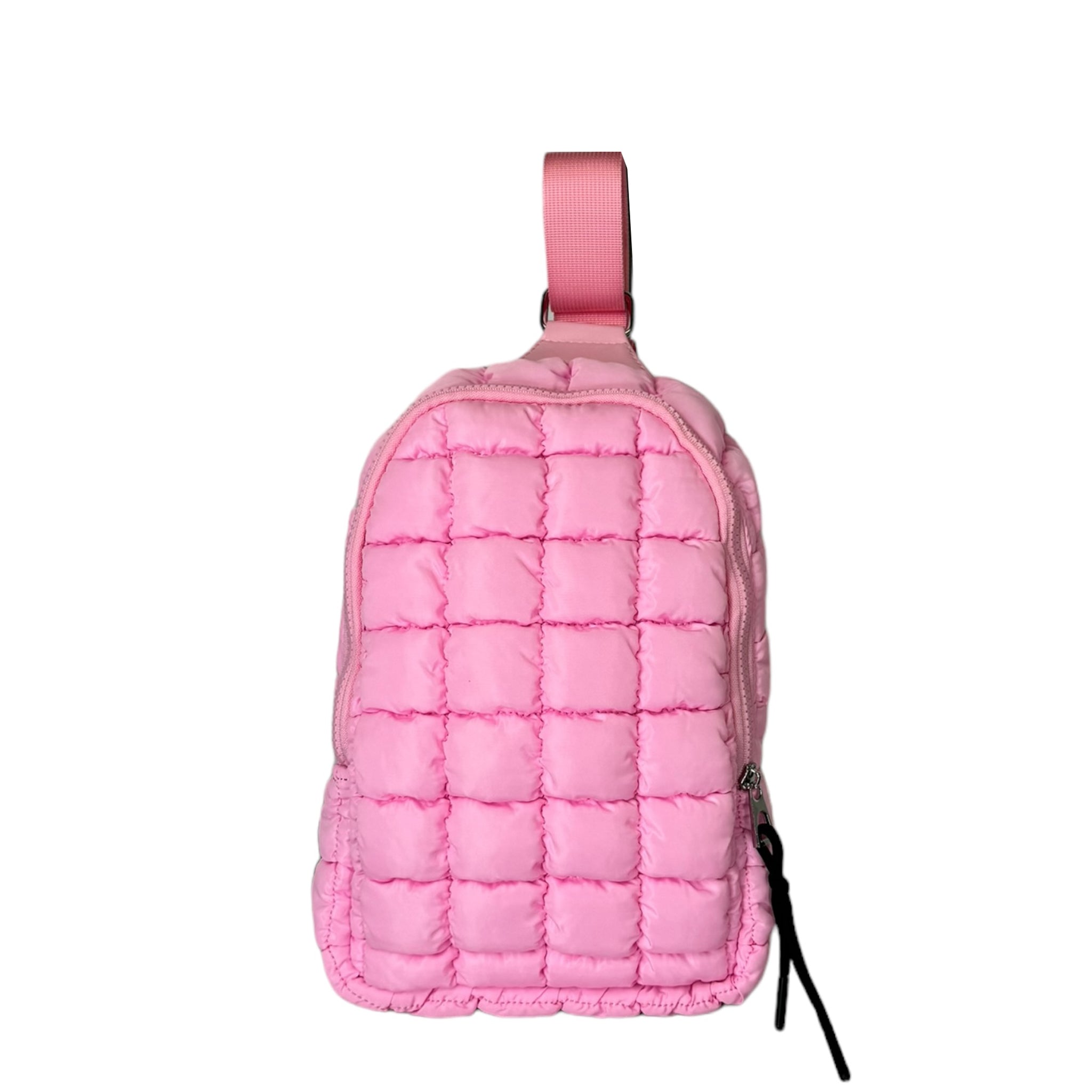 GZ-7413 Puffer Quilted Crossbody Pink