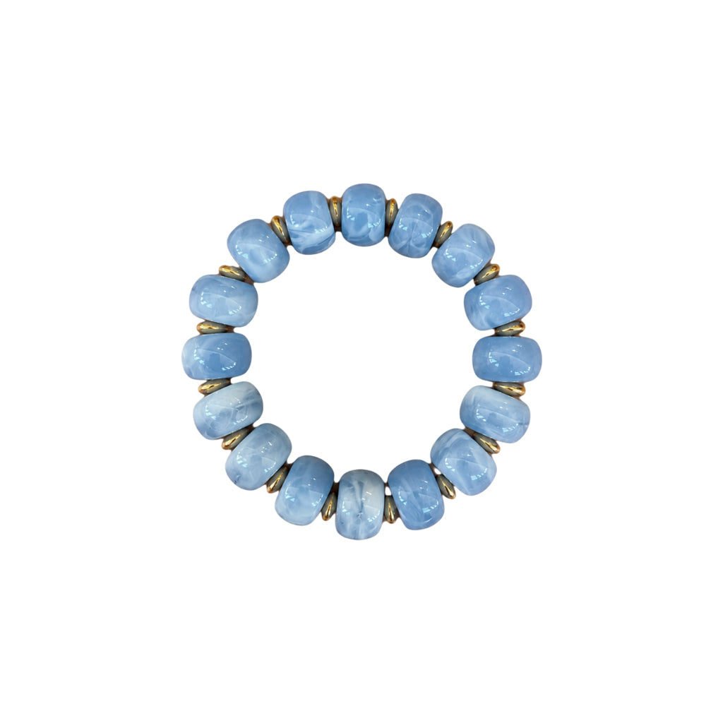LM-BR-1006 BEADED BRACELET - LIGHT BLUE