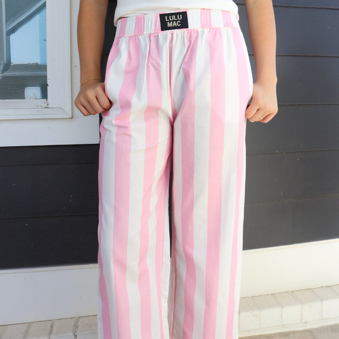 PADB- DARBY STRIPE PANT LIGHT PINK