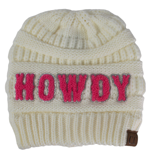 BJ-HTE-0037 Howdy Ivory Beanie