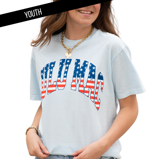KD-SS-1000 Stars & Stripes Chambray Youth Comfort Colors Tee