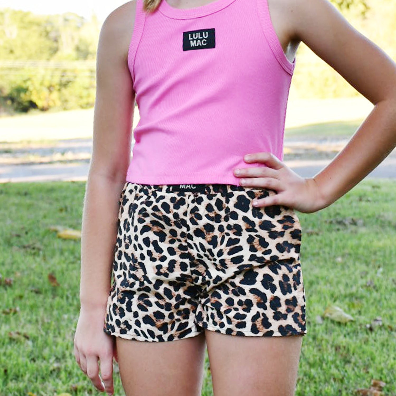 LM-KSH-1003-Leopard KIDS SHORTS