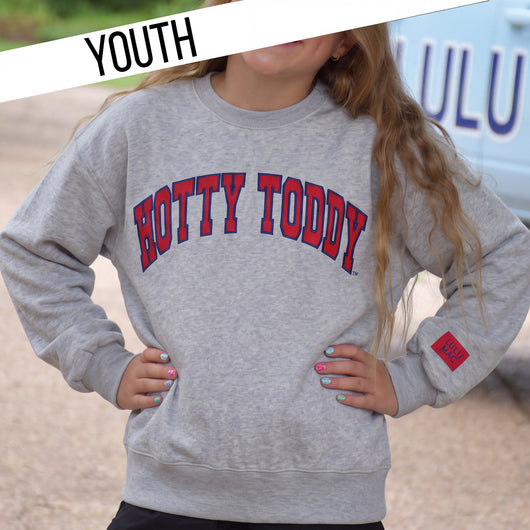 KD-OM-SW-2001 YOUTH HOTTY TODDY LULU MAC SWEATSHIRT- LIGHT GREY