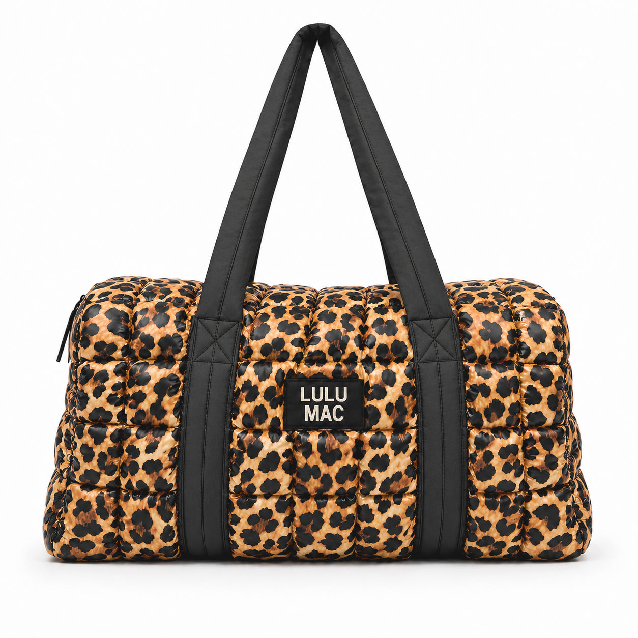 LM-MP-2812 PUFFER DUFFLE BAG - LEOPARD