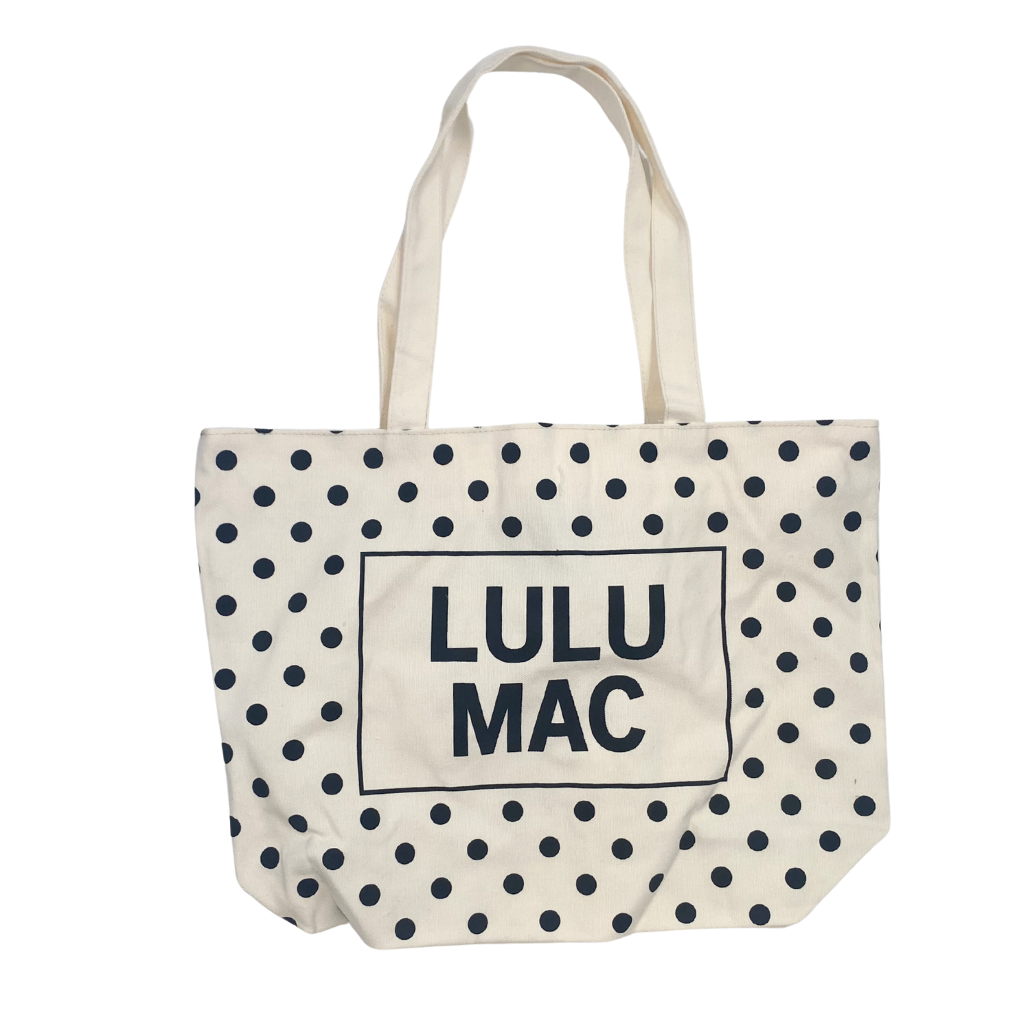 Lulu Mac Canvas Tote PD-BG-1002-Black Dot on White