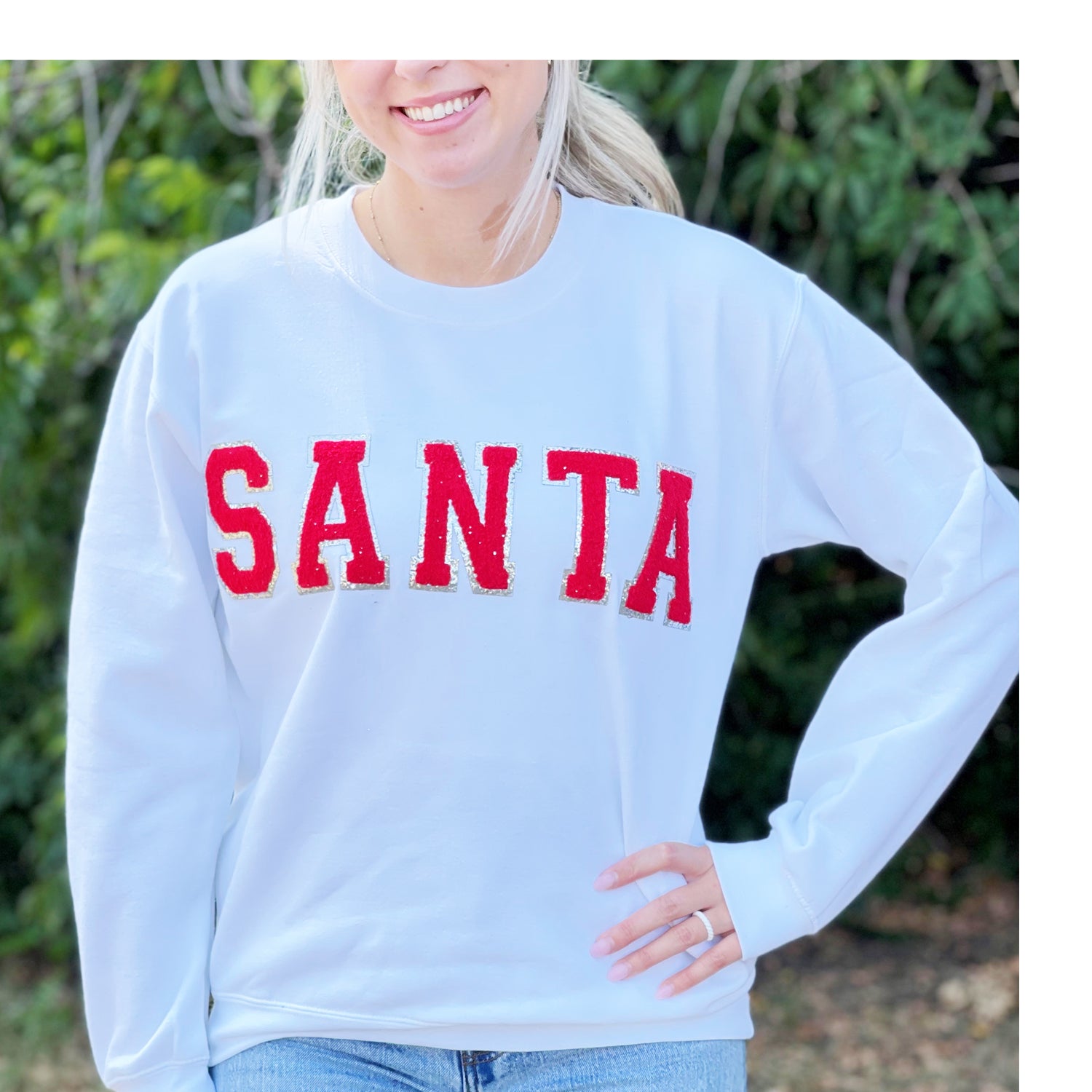 SW-6723 Santa White Sweatshirt