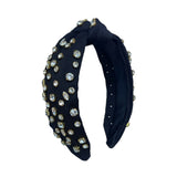 HB-9213 Clear Top Knot Headband Black