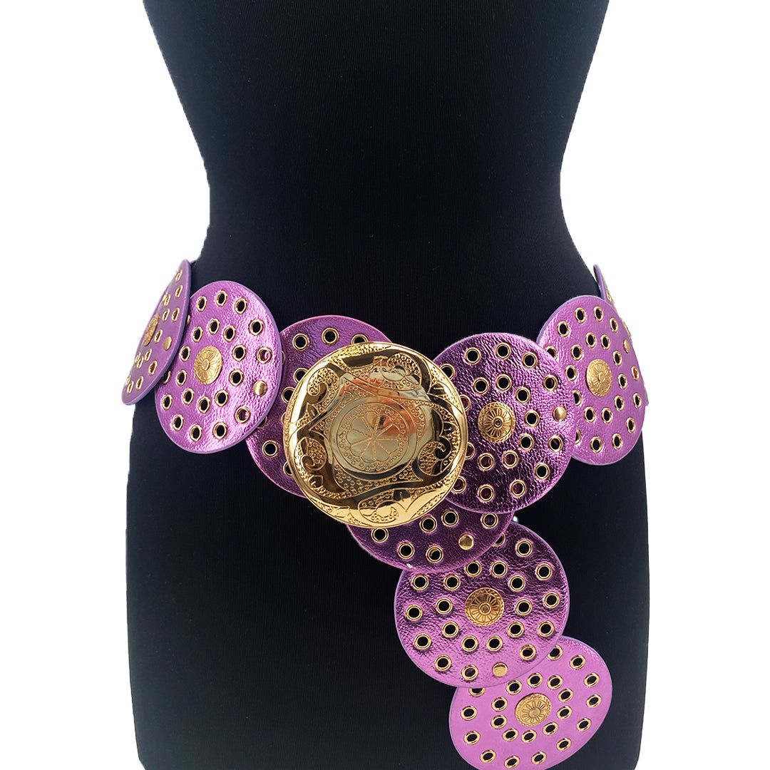 Large Circle Disc Belt-Purple