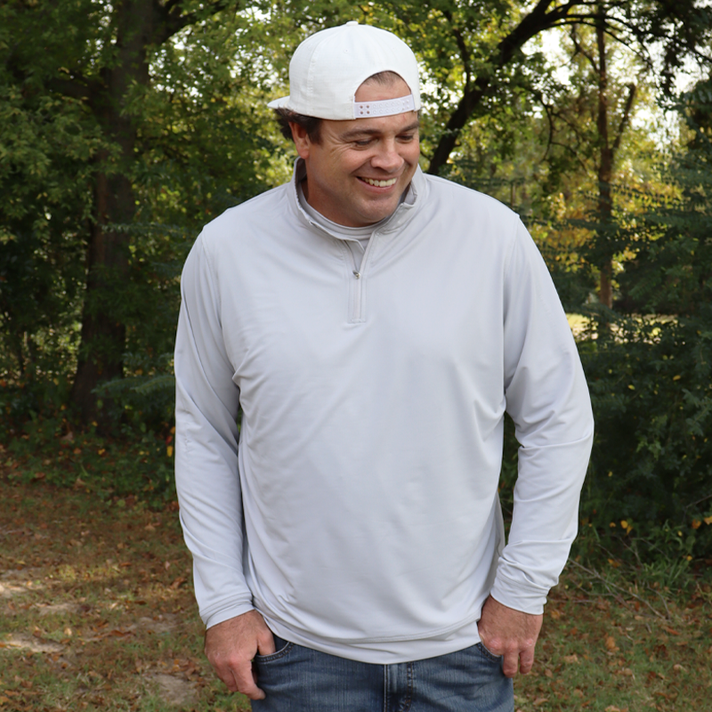 SL-SH1000 3/4 ZIP PULLOVER GREY