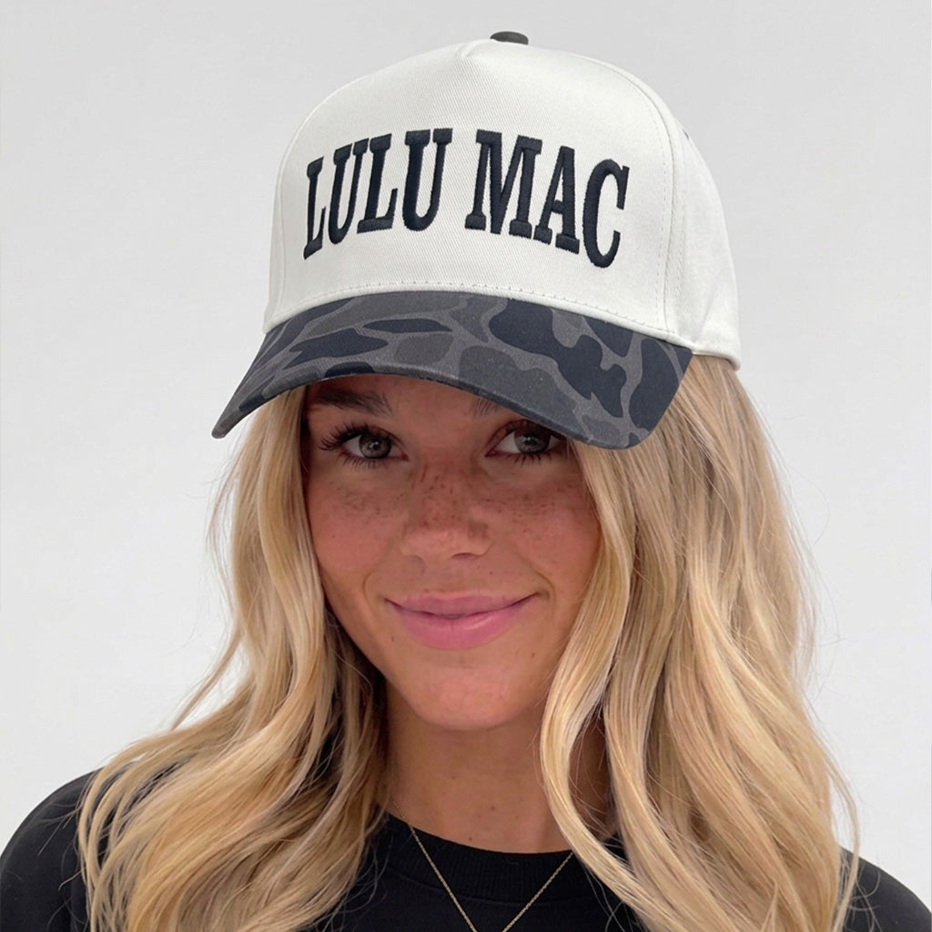 LM-CP-1007 LULU MAC CAP - BLACK CAMO