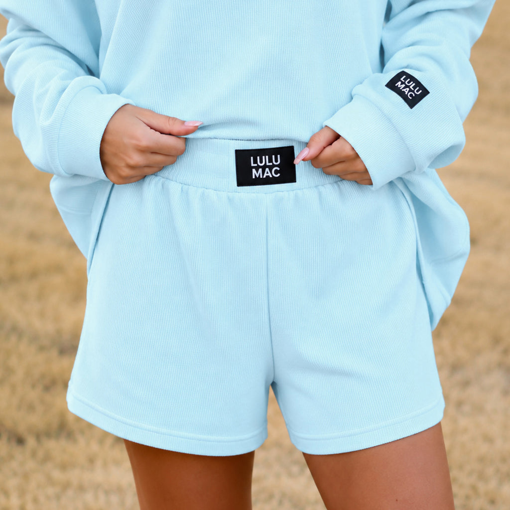LM-WAFFLE SHORT-ICE BLUE