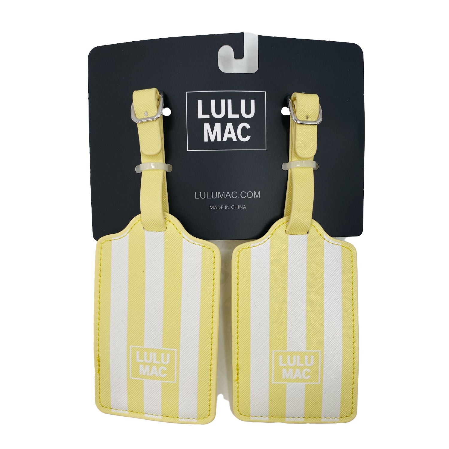 LTDS-YELLOW/WHITE STRIPE LUGGAGE TAG
