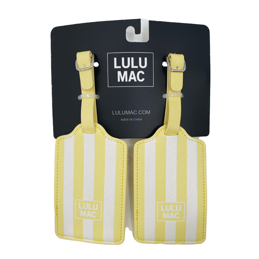 LTDS-YELLOW/WHITE STRIPE LUGGAGE TAG