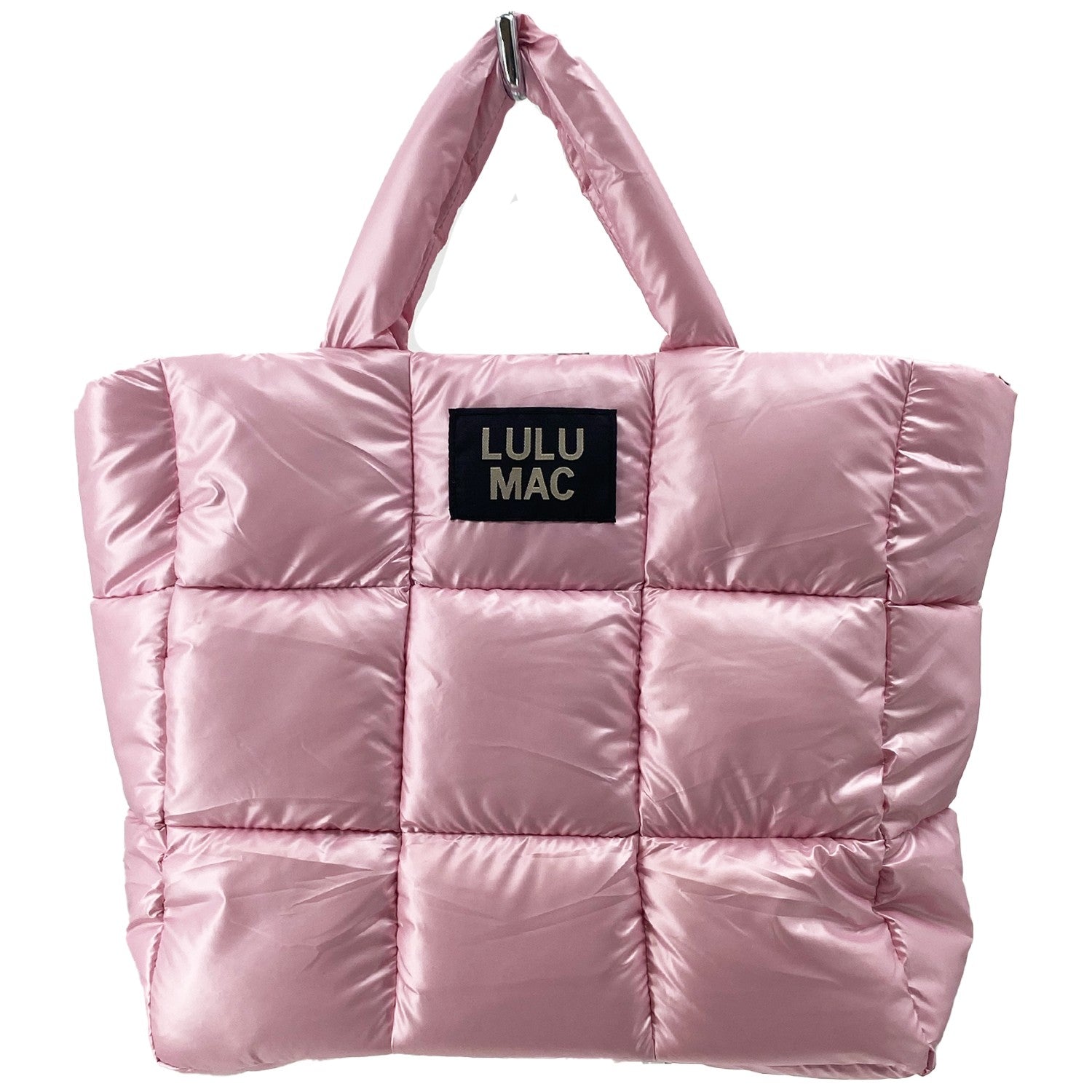 MP-8273 Large Puffer Metallic Handbag-Pale Pink