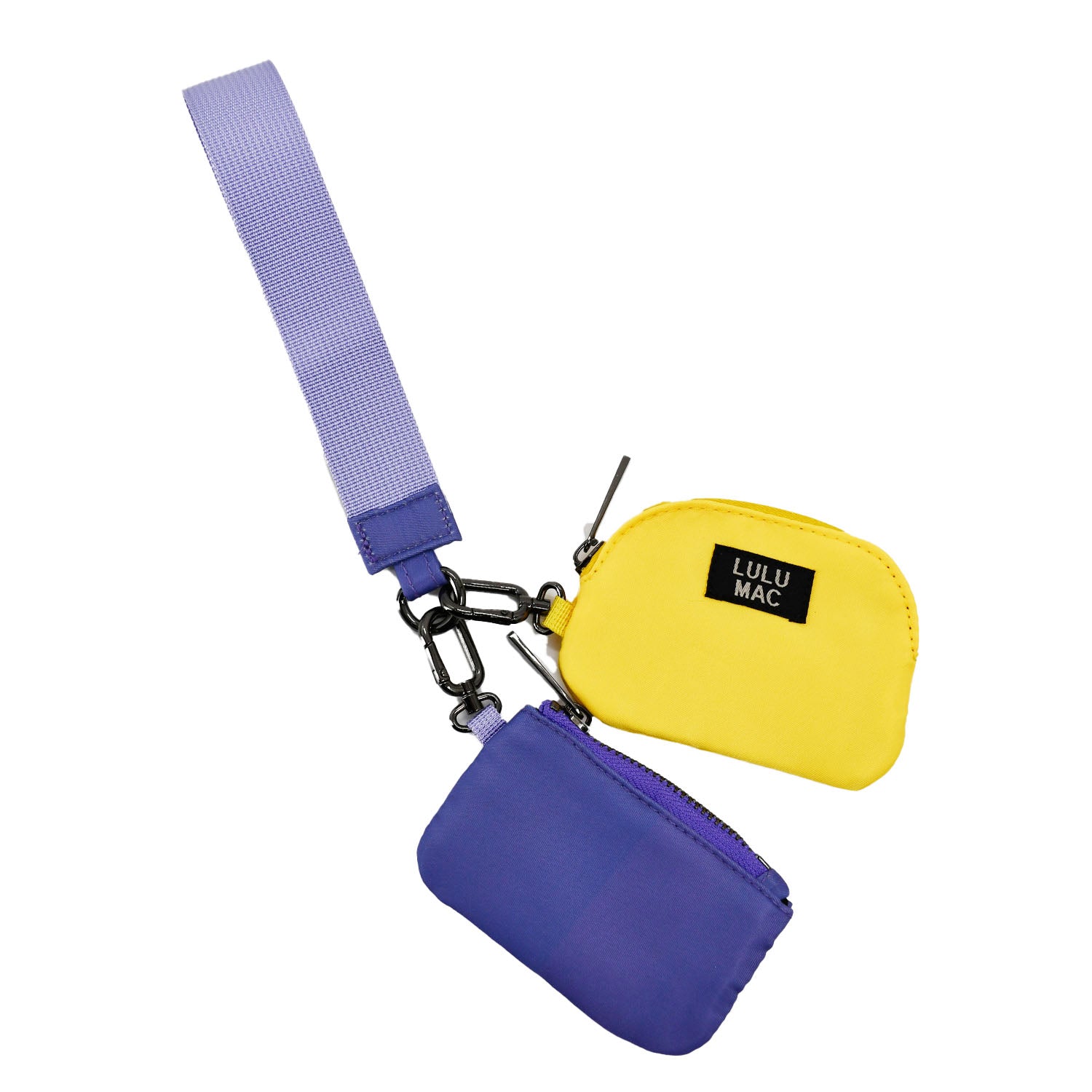 DP-8162 Purple/Yellow Lulu Mac Double Pouch Wristlets