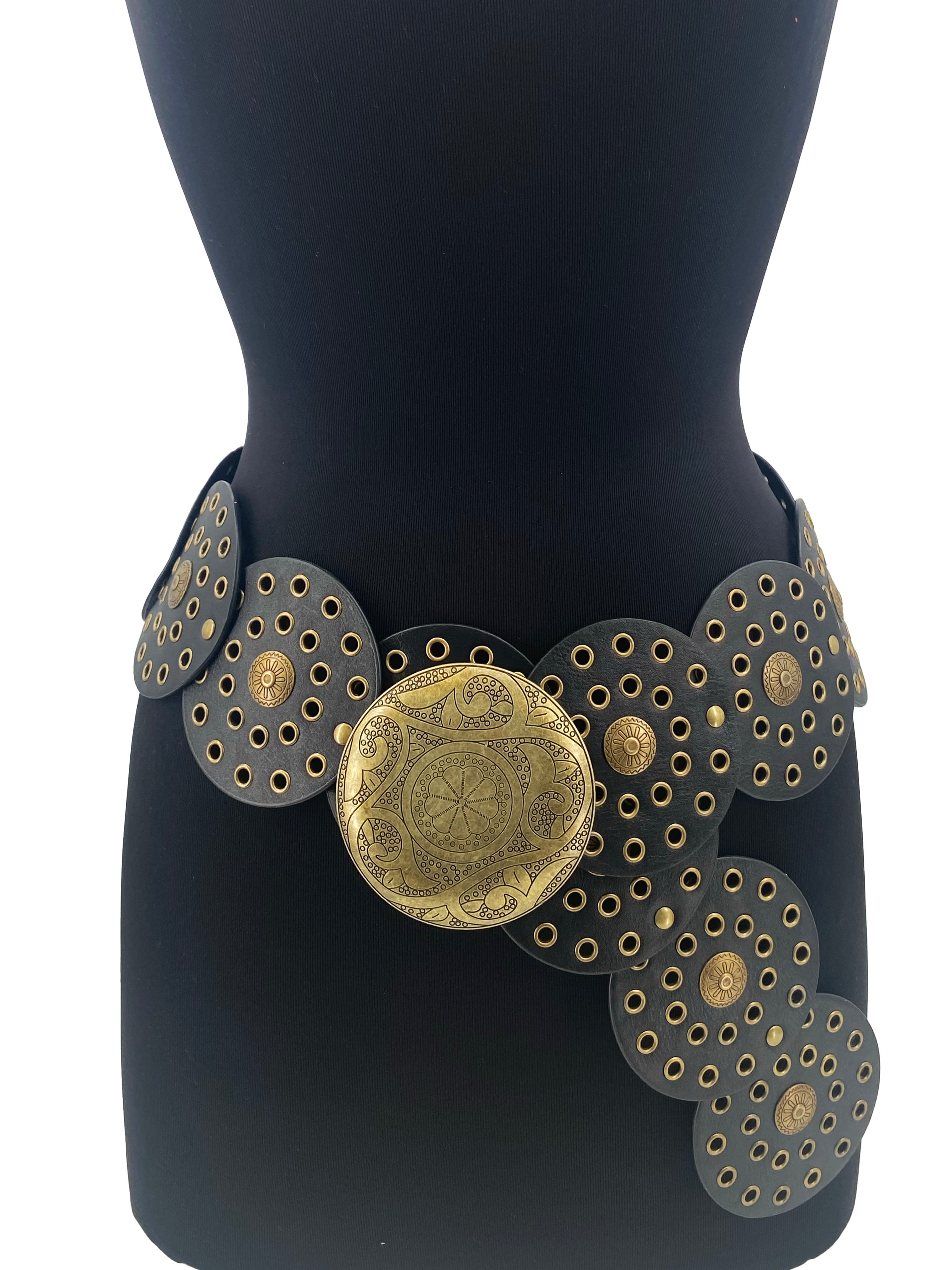 Large Circle Disc Belt-Black