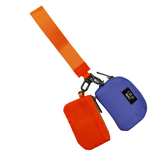 DP-8162 Orange/Purple Lulu Mac Double Pouch Wristlets