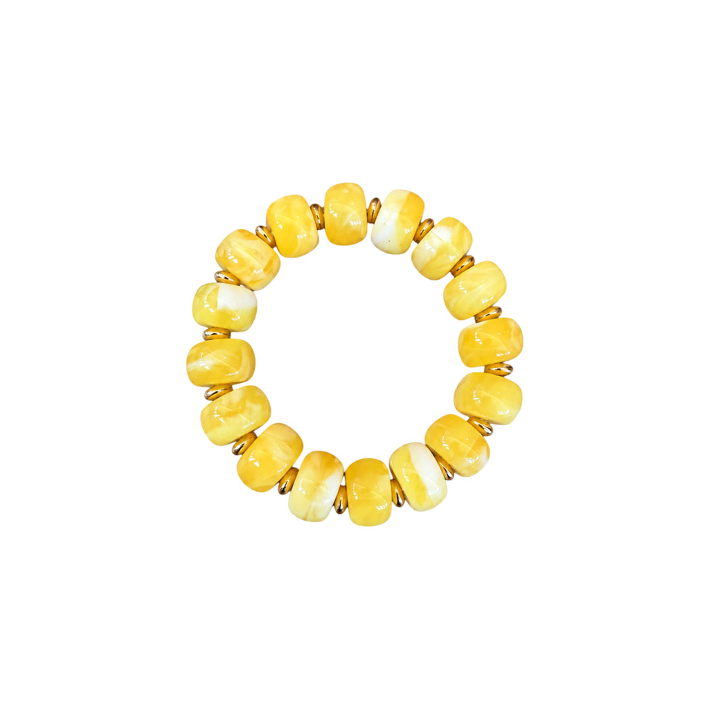 LM-BR-1006 BEADED BRACELET - BUTTER