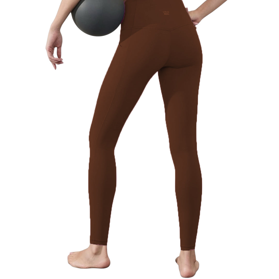 SLG-4248 SOLID LEGGINGS BROWN