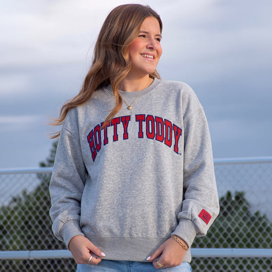 OM-SW-2001 HOTTY TODDY LULU MAC SWEATSHIRT- LIGHT GREY