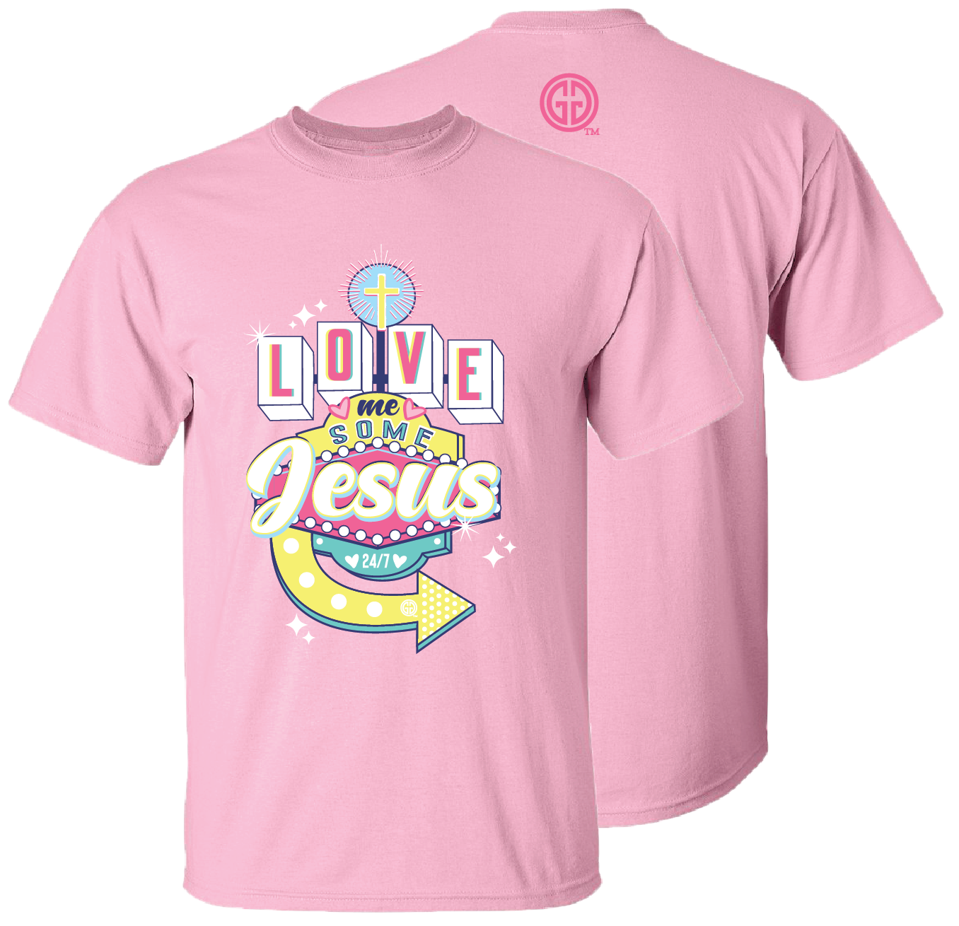 2655 Love Jesus Sign Light Pink