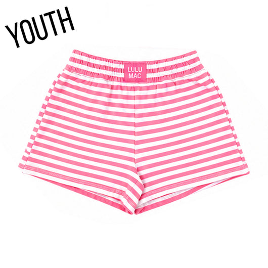 KD-MC-STRIPE MONOCHROME PATCH YOUTH SHORT-NEON PINK