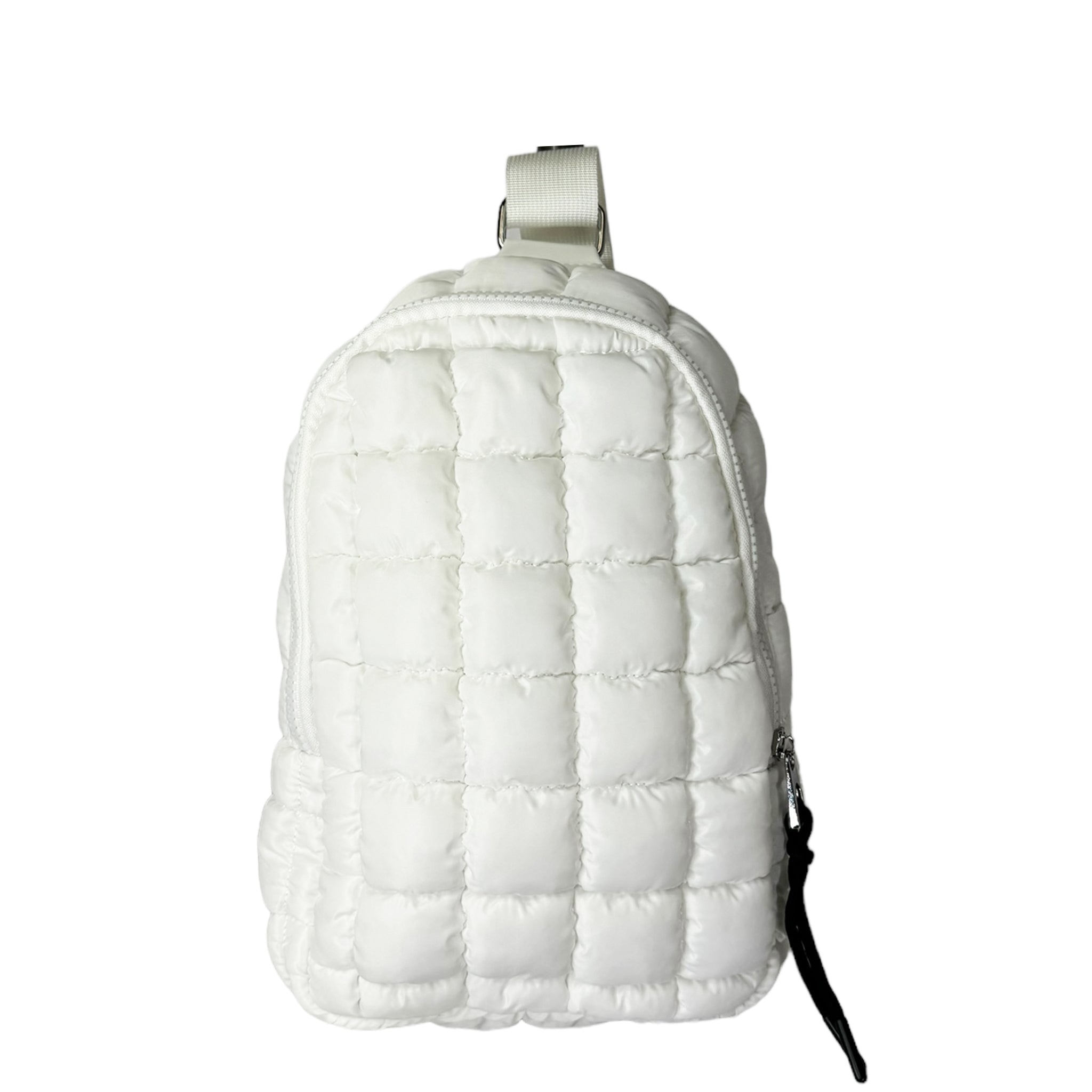 GZ-7413 Puffer Quilted Crossbody White