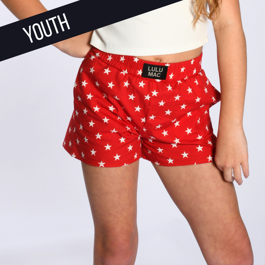 KD-SH-1002 STAR RED STAR KIDS SHORTS