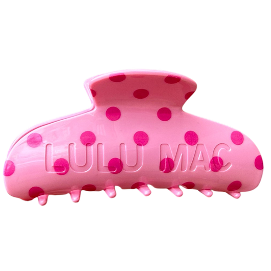 LULU MAC HAIR CLIPS LM-HR-1001-Pink/Hot Pink Dot