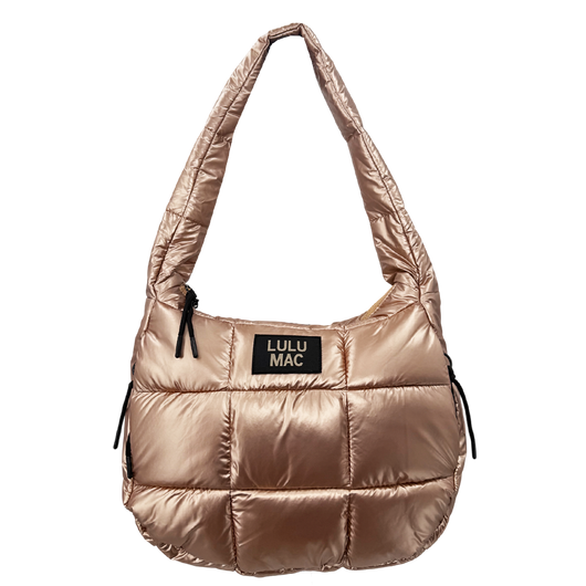 MP-8412 PUFFER METALLIC TOTE BAG - CHAMPAGNE