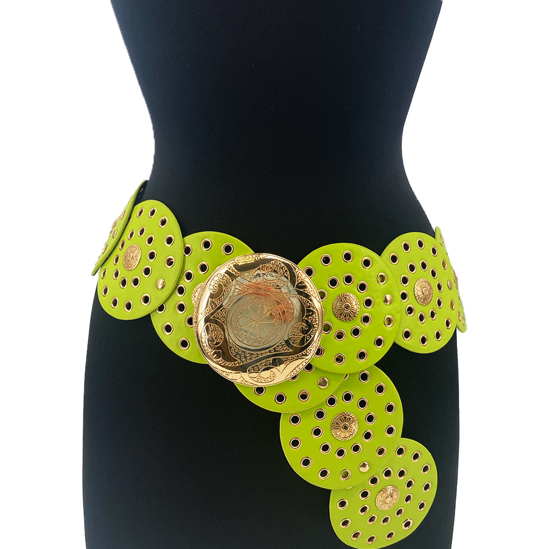 Large Circle Disc Belt-Mint