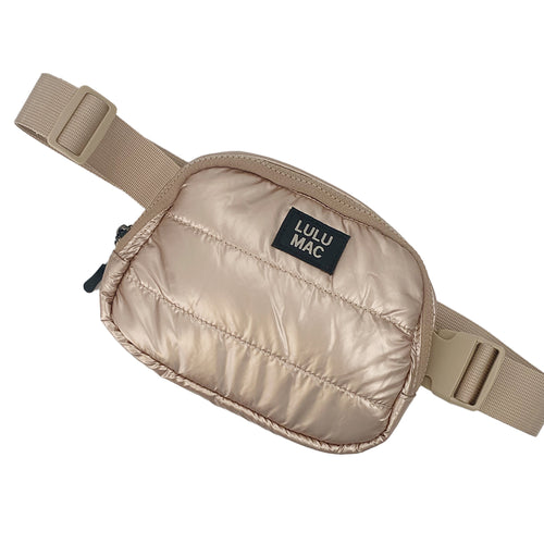 MP-7328 Puffer Metallic Belt Bag-Champagne – girliegirloriginals