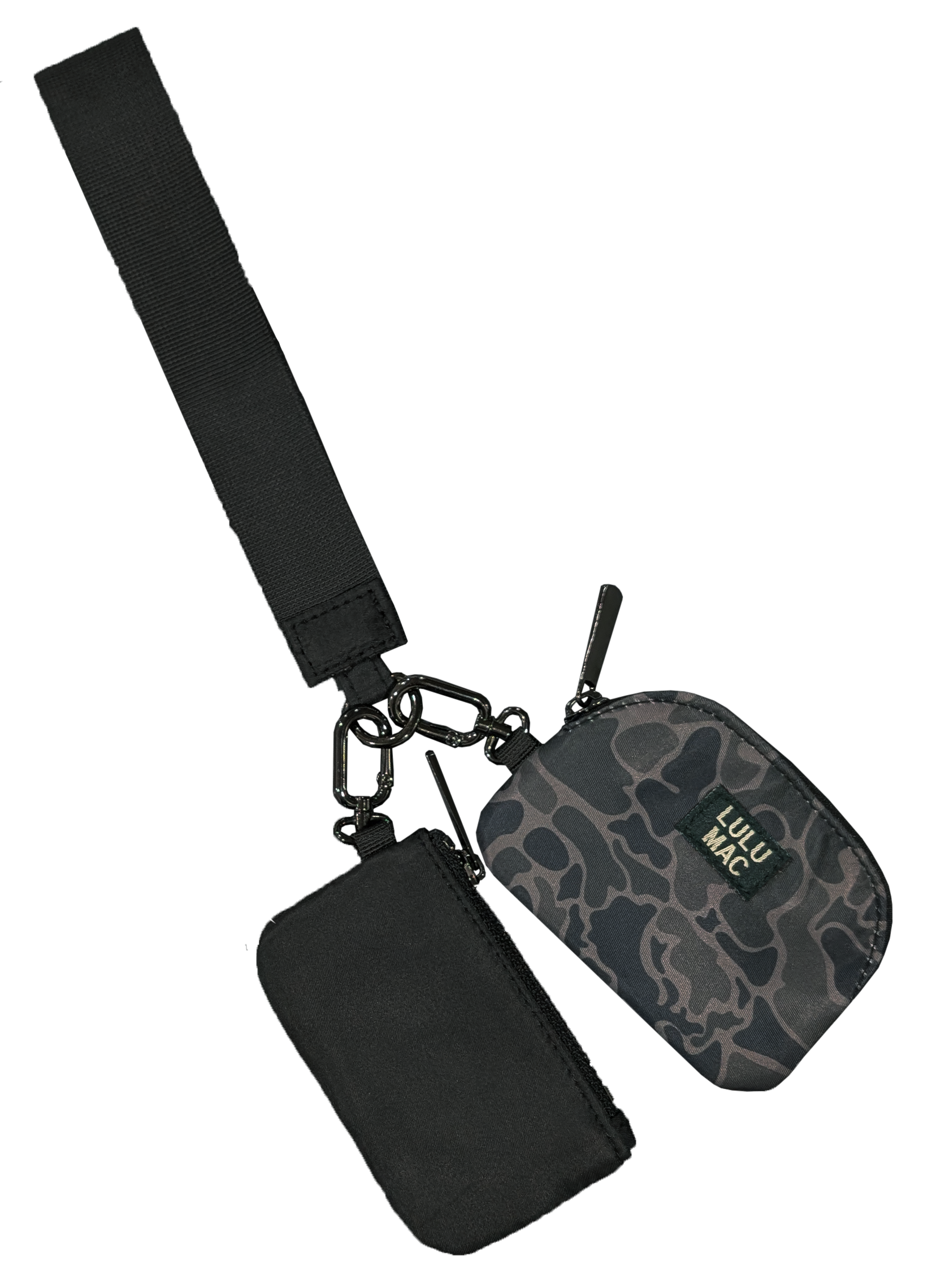 DP-8162 Black Camo/Black Lulu Mac Double Pouch Wristlets