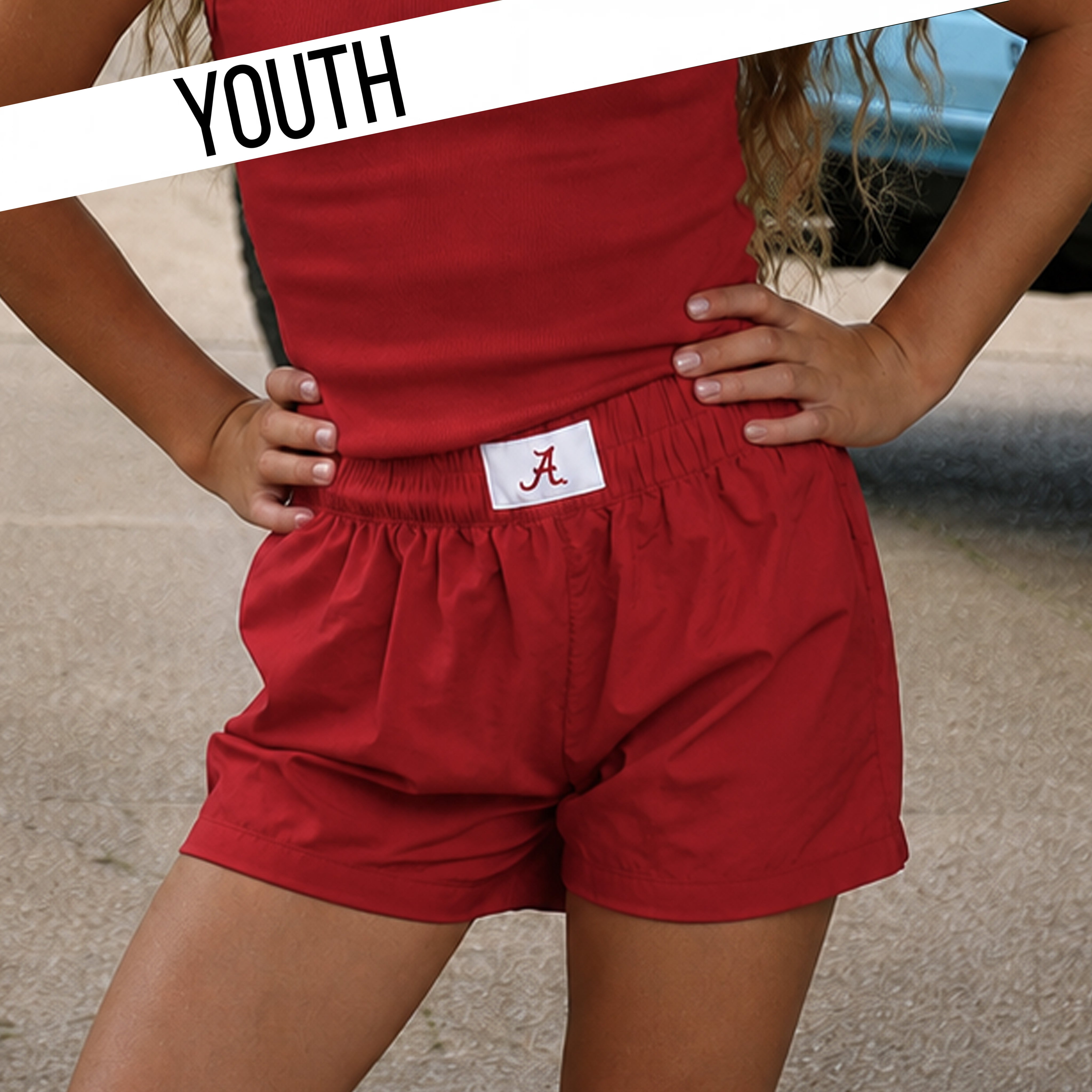 KD-AL-OG-SHORT YOUTH ALABAMA SHORT - CRIMSON