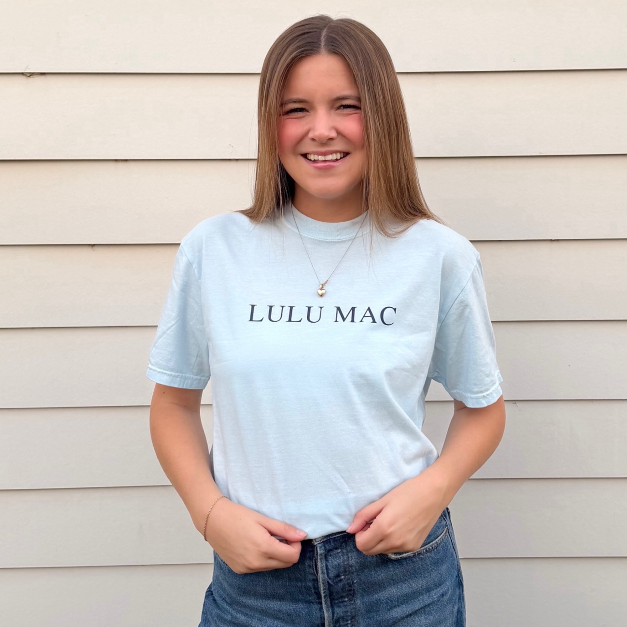 LM-TS-1023 Logo Adult Chambray Comfort Colors Tee