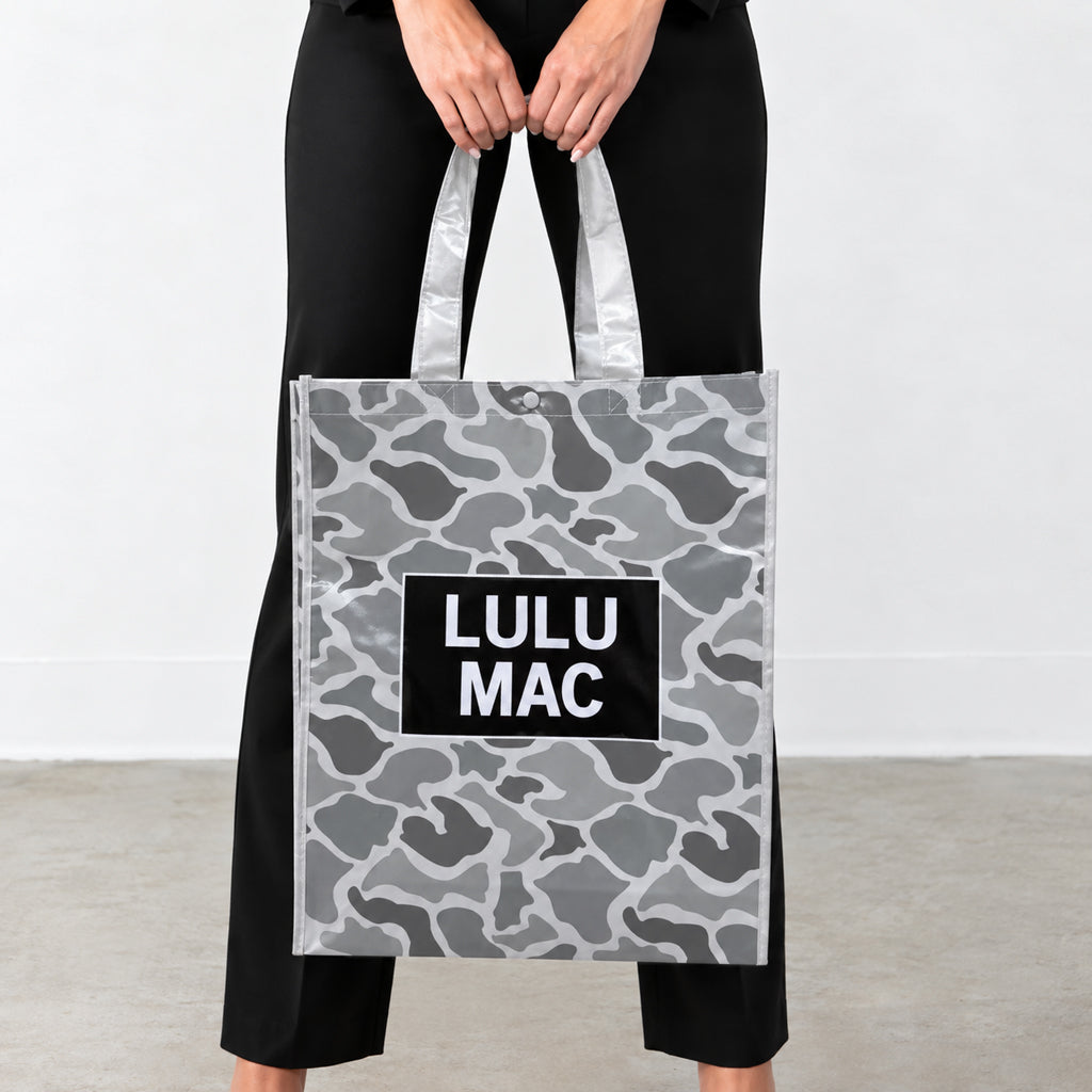LM-BG-1004 REUSABLE TOTE -WHITE CAMO
