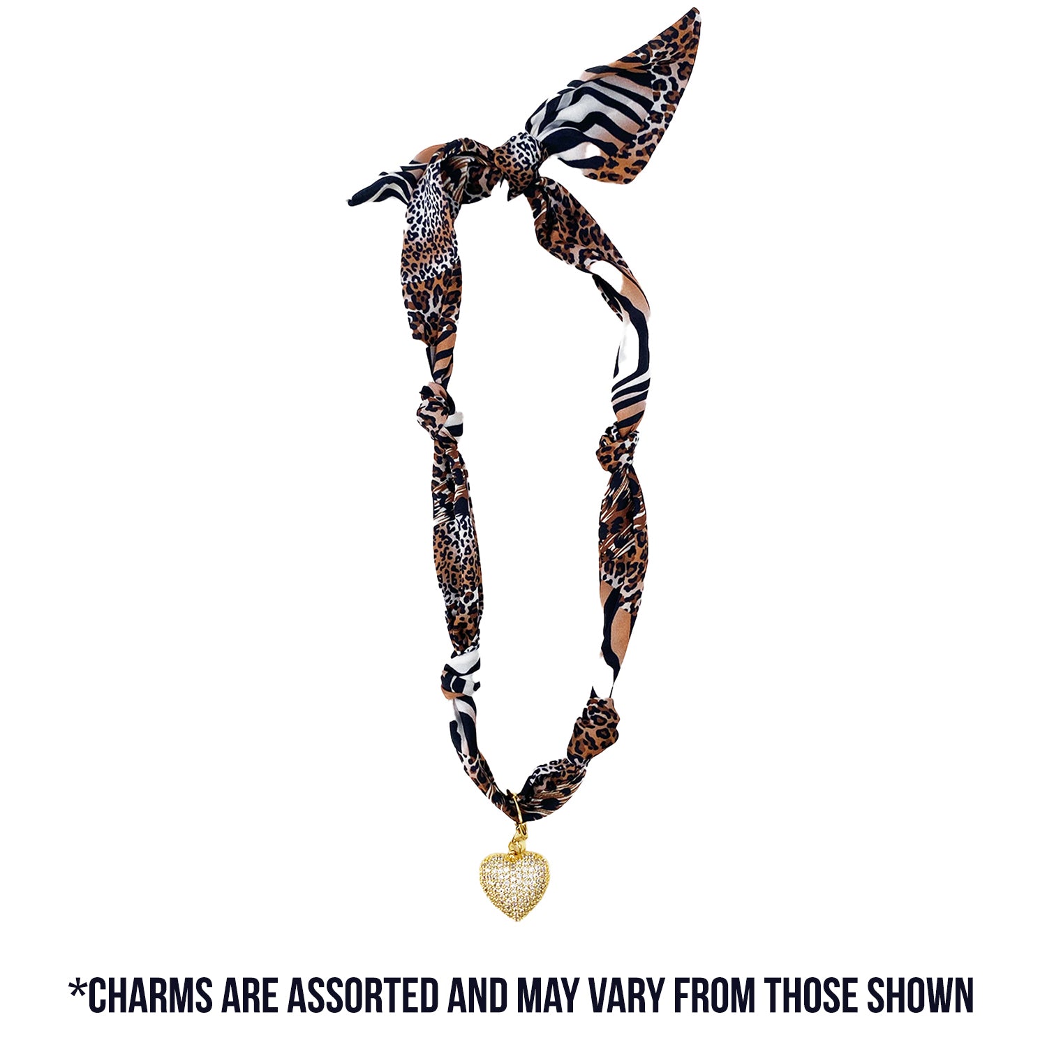 TW-1020 SCARF NECKLACE WITH CHARM