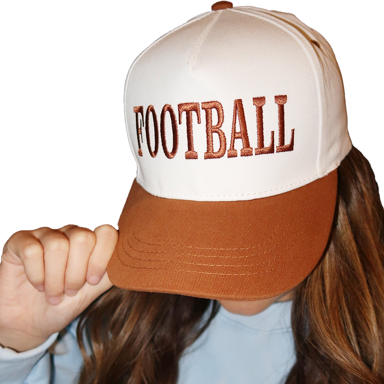 LM-3014 FOOTBALL CAP DARK BROWN