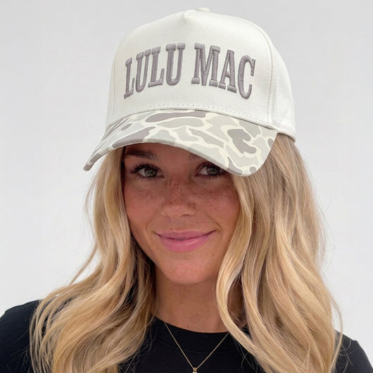 LM-CP-1007 LULU MAC CAP - WHITE CAMO