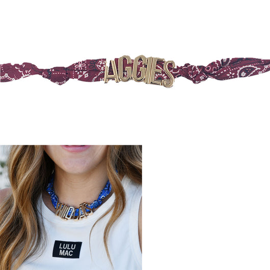 TEAM CHARM NECKLACE-AGGIES