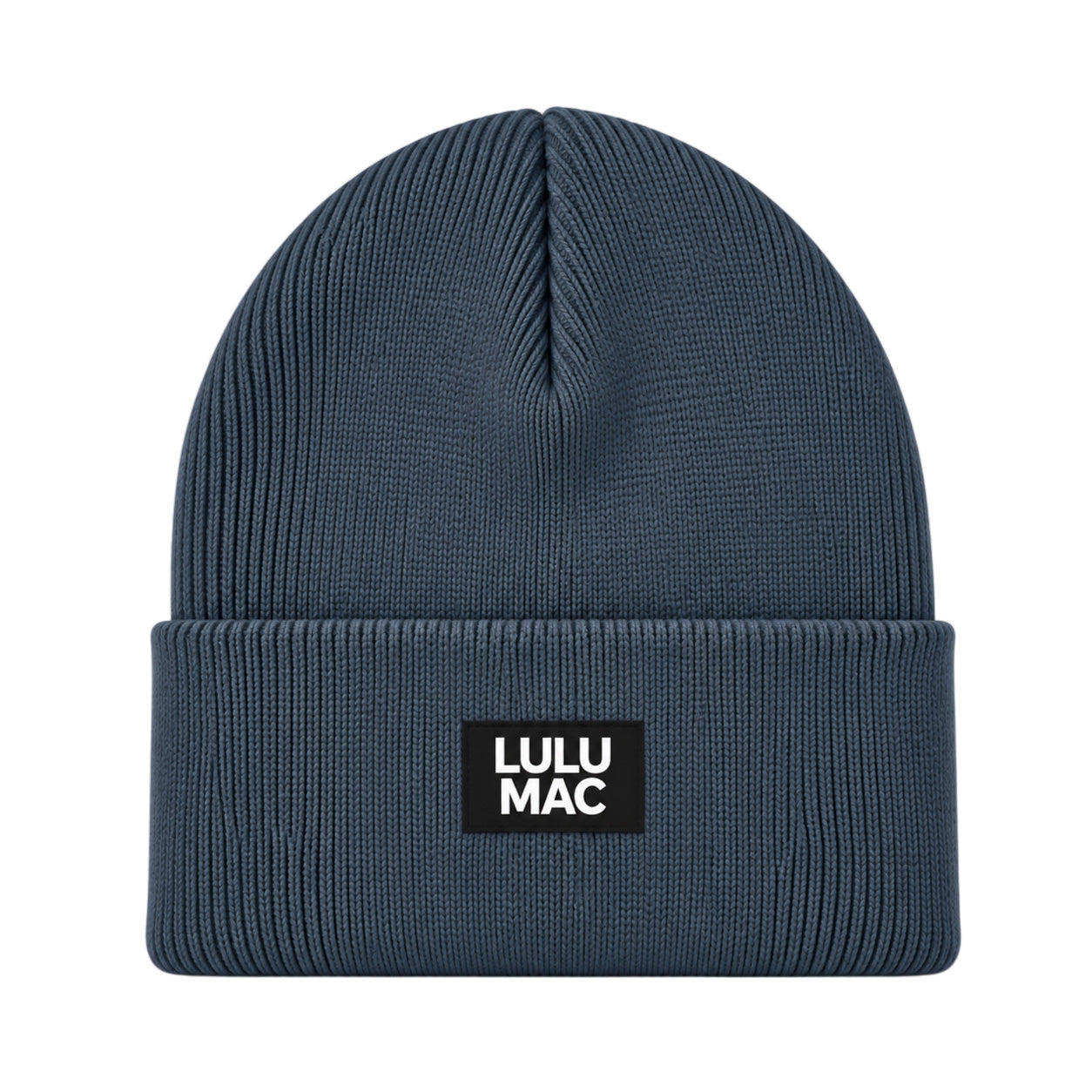 LM-BN-1005 LULU MAC PATCH BEANIE DUSTY BLUE