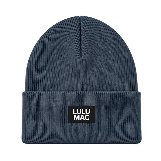LM-BN-1005 LULU MAC PATCH BEANIE DUSTY BLUE