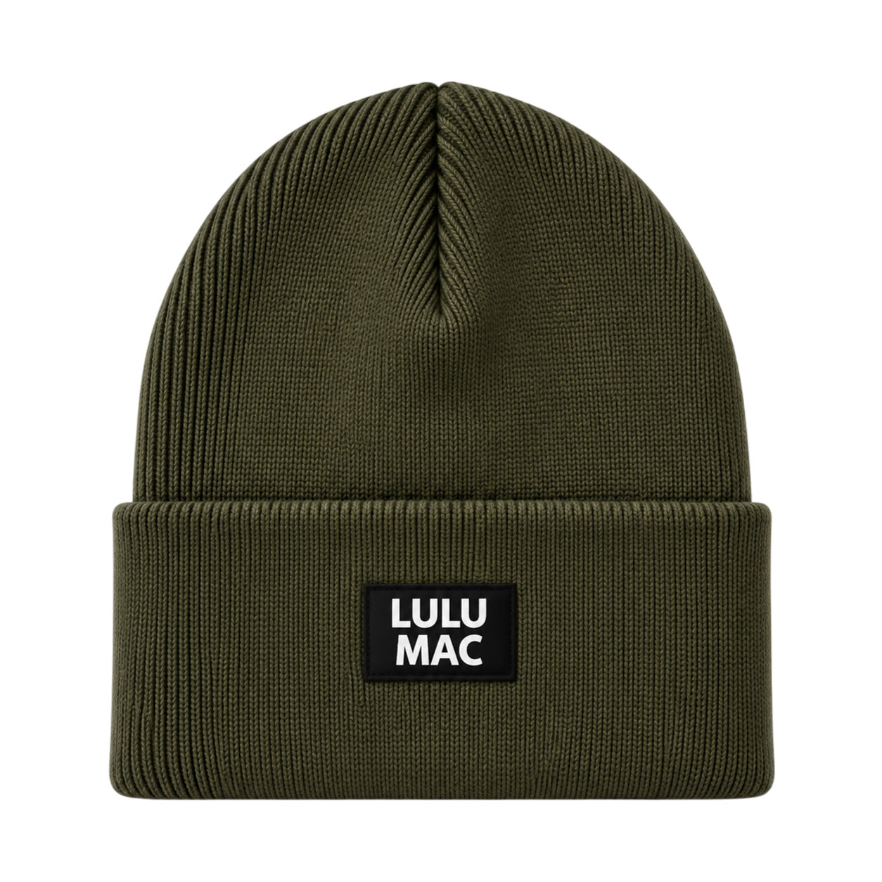 LM-BN-1005 LULU MAC PATCH BEANIE OLIVE