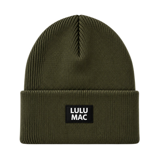 LM-BN-1005 LULU MAC PATCH BEANIE OLIVE