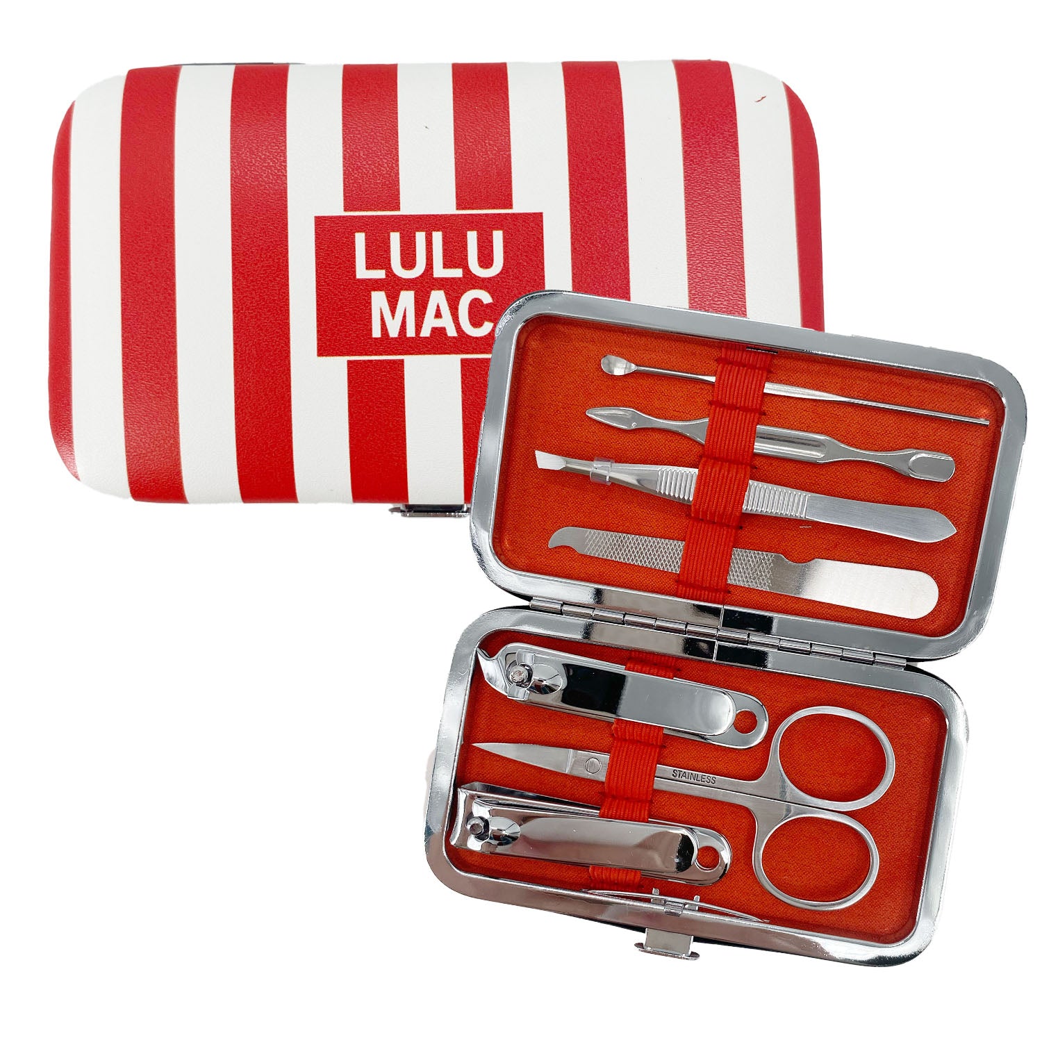 MCST- Red Stripe Darby Manicure Set