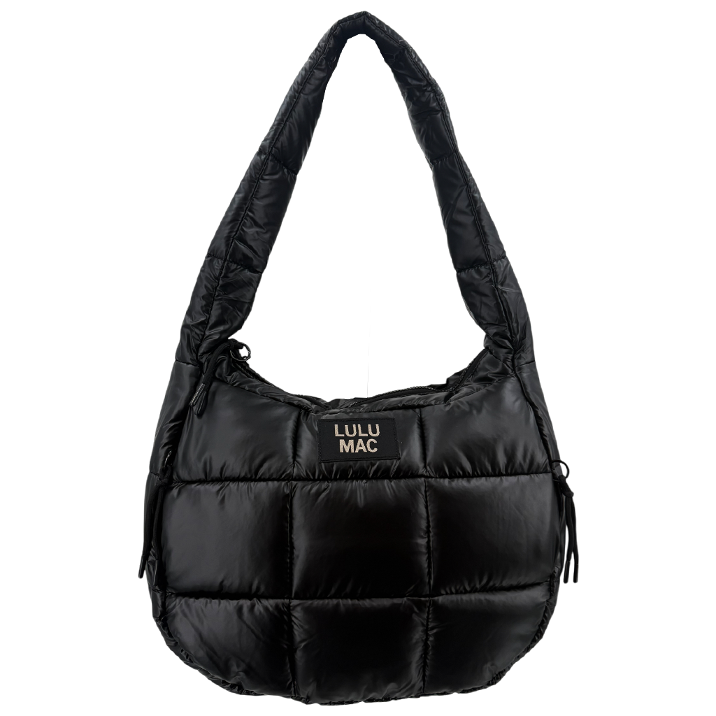 MP-8412 PUFFER METALLIC TOTE BAG - MATTE BLACK